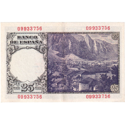 España, 
            
               25 Pesetas, 
            
               1946-02-19