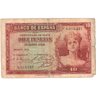 España, 
            
               10 Pesetas, 
            
               RC