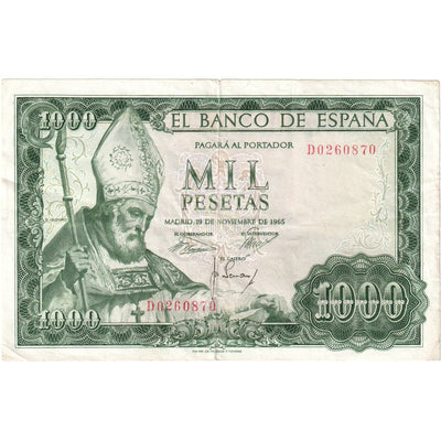 España, 
            
               1000 Pesetas, 
            
               1965-11-19