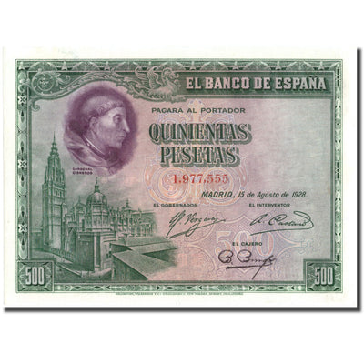 500 Pesetas, 
            
               1928, 
            
               España