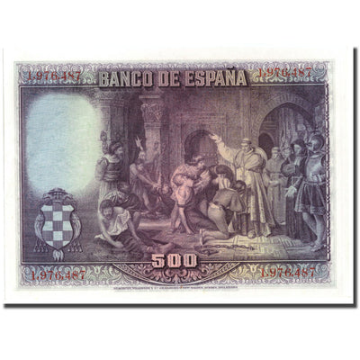 Billete, 
            
               500 Pesetas, 
            
               L.1928