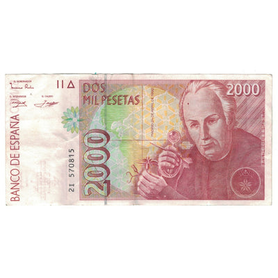 Billete, 
            
               2000 Pesetas, 
            
               1992