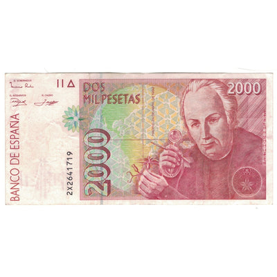 Billete, 
            
               2000 Pesetas, 
            
               España