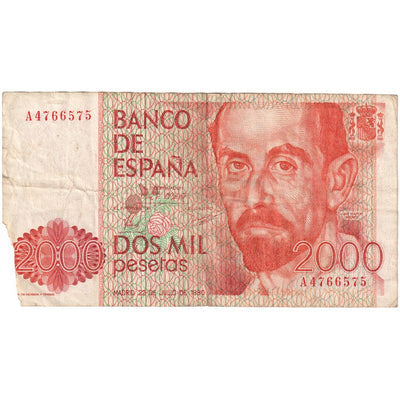 España, 
            
               2000 Pesetas, 
            
               1980-07-22