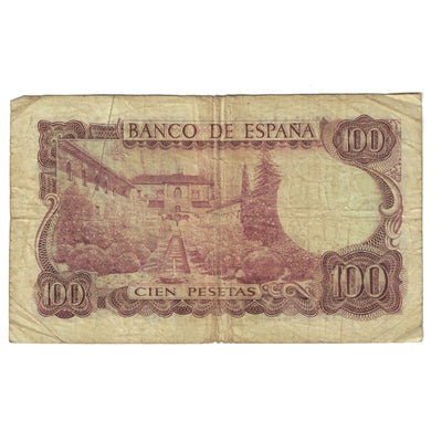 Billete, 
            
               100 Pesetas, 
            
               1974