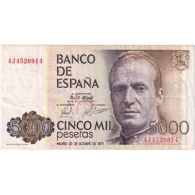 España, 
            
               5000 Pesetas, 
            
               1979-10-23