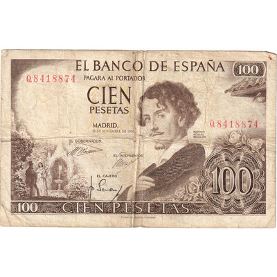 Billete, 
            
               100 Pesetas, 
            
               1965