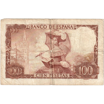 Billete, 
            
               100 Pesetas, 
            
               1965