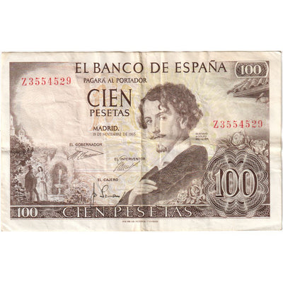 España, 
            
               100 Pesetas, 
            
               1965-11-19