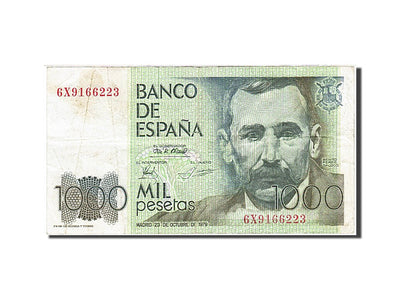 Billete, 
            
               1000 Pesetas, 
            
               1982-1987