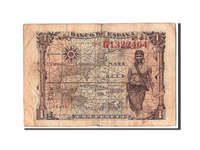 Billete, 
            
               1 Peseta, 
            
               1945