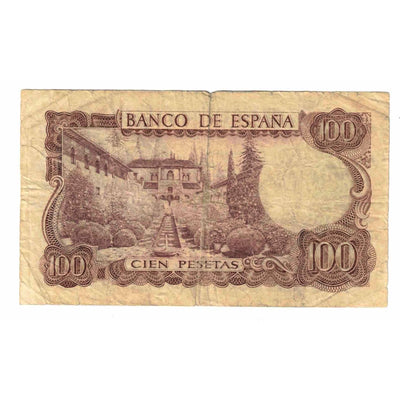 Billete, 
            
               100 Pesetas, 
            
               1970