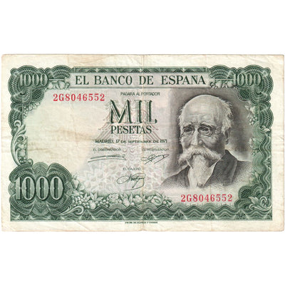 España, 
            
               1000 Pesetas, 
            
               1971-09-17