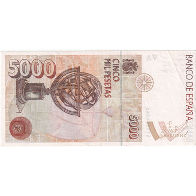 España, 
            
               5000 Pesetas, 
            
               1992-10-12