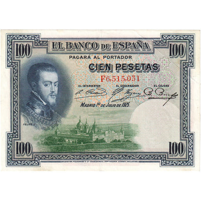 España, 
            
               100 Pesetas, 
            
               1925-07-01