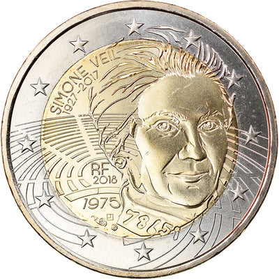 Francia, 
            
               2 Euro, 
            
               Simone Veil