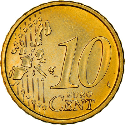 Italia, 
            
               10 Euro Cent, 
            
               Birth of Venus