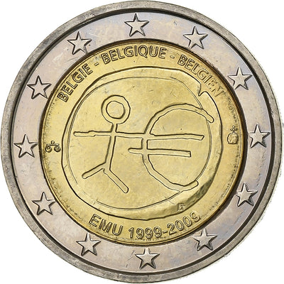 Bélgica, 
            
               2 Euro, 
            
               European Monetary Union