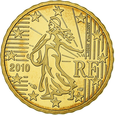 Francia, 
            
               10 Euro Cent, 
            
               2010