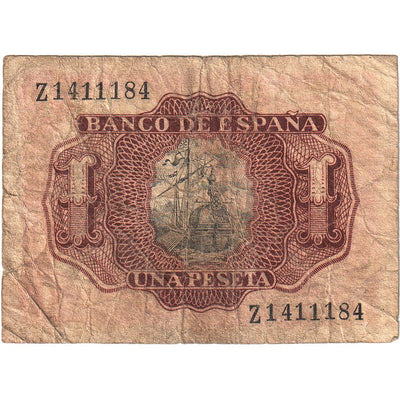 Billete, 
            
               1 Peseta, 
            
               1953