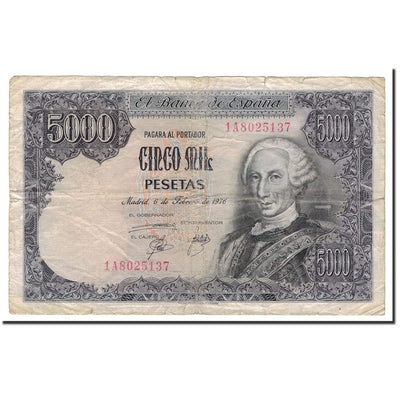 Billete, 
            
               5000 Pesetas, 
            
               1978