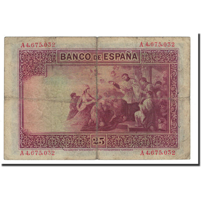 Billete, 
            
               25 Pesetas, 
            
               1926