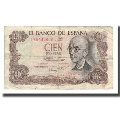 Billete, 
            
               100 Pesetas, 
            
               L.1970 (1974)