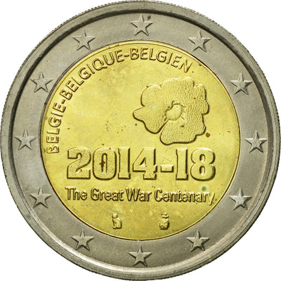 Bélgica, 
            
               2 Euro, 
            
               The Great War Centenary