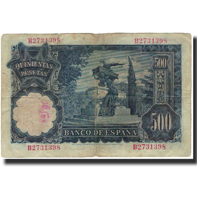 Billete, 
            
               500 Pesetas, 
            
               España