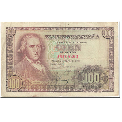 Billete, 
            
               100 Pesetas, 
            
               1948