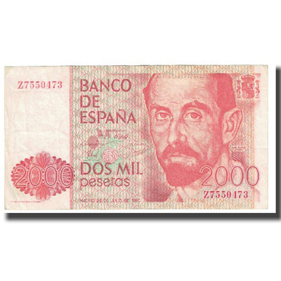 Billete, 
            
               2000 Pesetas, 
            
               1980