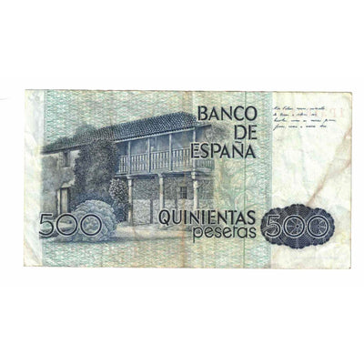 Billete, 
            
               500 Pesetas, 
            
               1979