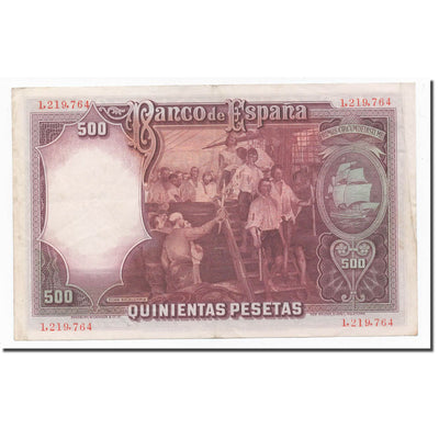 Billete, 
            
               500 Pesetas, 
            
               1931