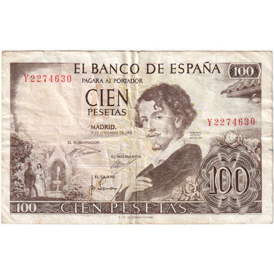 100 Pesetas, 
            
               1965, 
            
               España