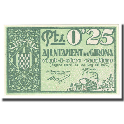 Billete, 
            
               25 Centimes, 
            
               1937