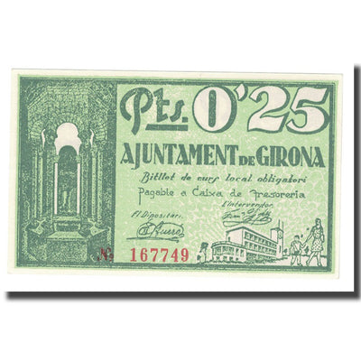 Billete, 
            
               25 Centimes, 
            
               1937