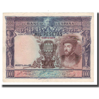 Billete, 
            
               1000 Pesetas, 
            
               1925