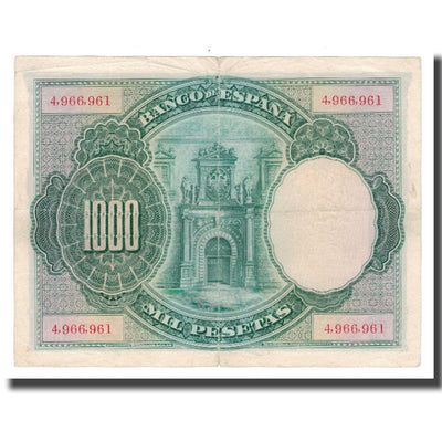 Billete, 
            
               1000 Pesetas, 
            
               1925