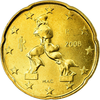 Italia, 
            
               20 Euro Cent, 
            
               2008