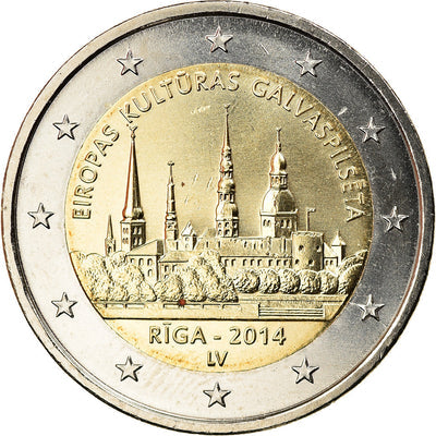 Letonia, 
            
               2 Euro, 
            
               Riga