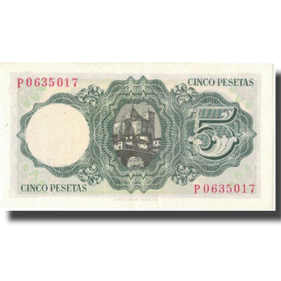 Billete, 
            
               5 Pesetas, 
            
               1951