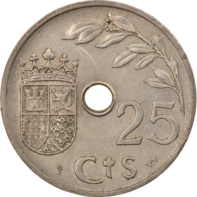 Moneda, 
            
               España, 
            
               25 Centimos